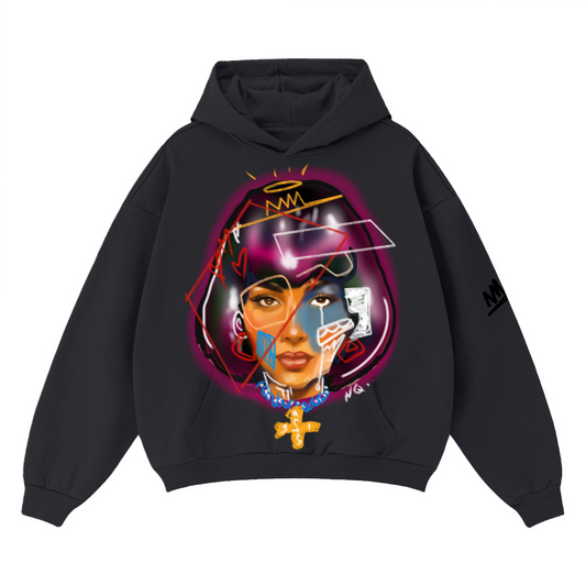 Unisex SALT Cropped Drop Shoulder Heavyweight Oversized Hoodie(460GSM)