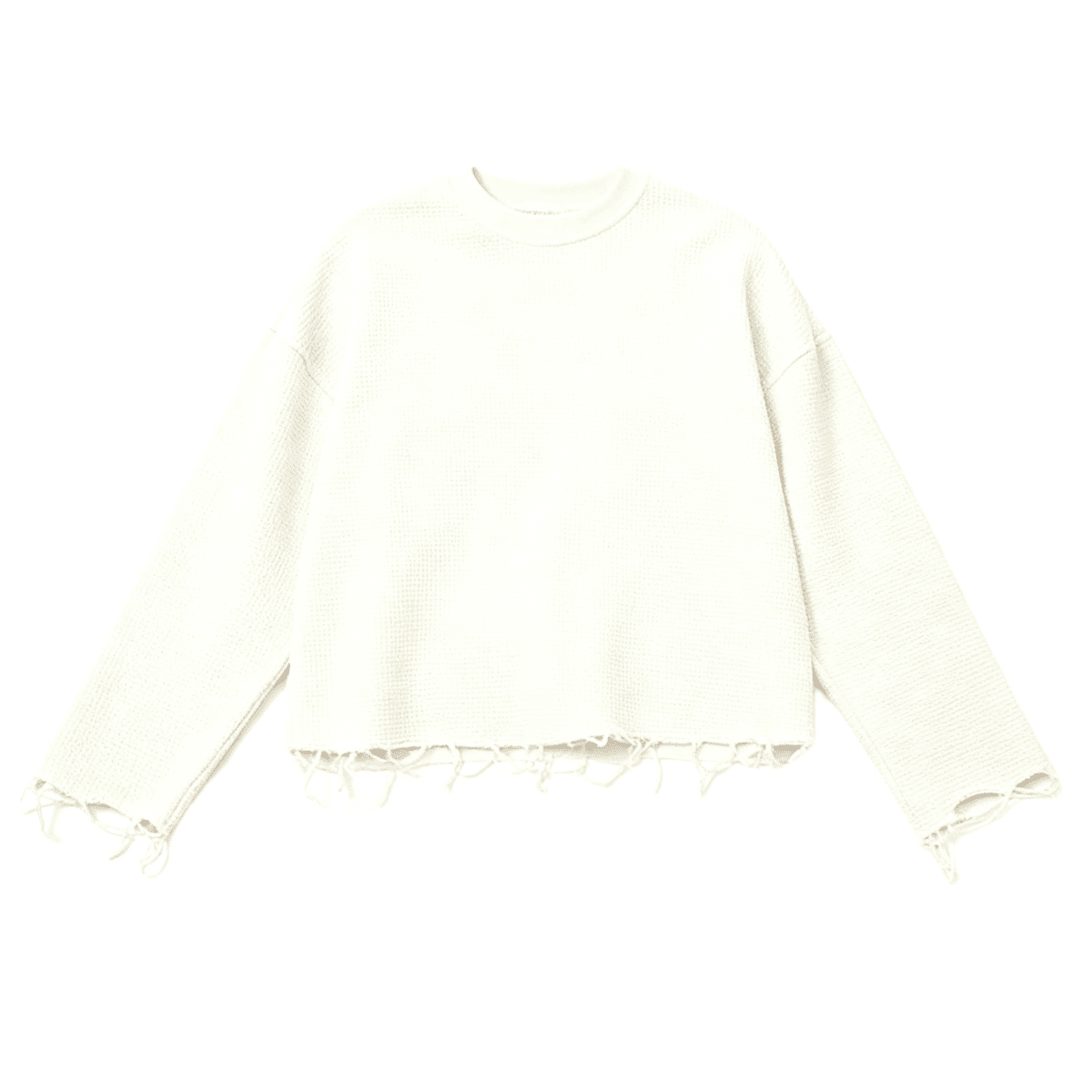 M.I.I.A Unisex Heavyweight Waffle Cropped Long-Sleeve Shirt (290GSM)
