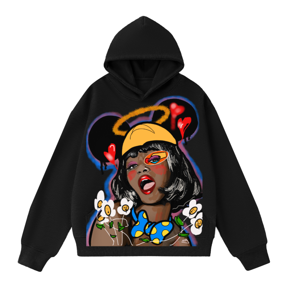 "Naomi Rambles " artpiece 400GSM Unisex Heavyweight Cropped Hoodie