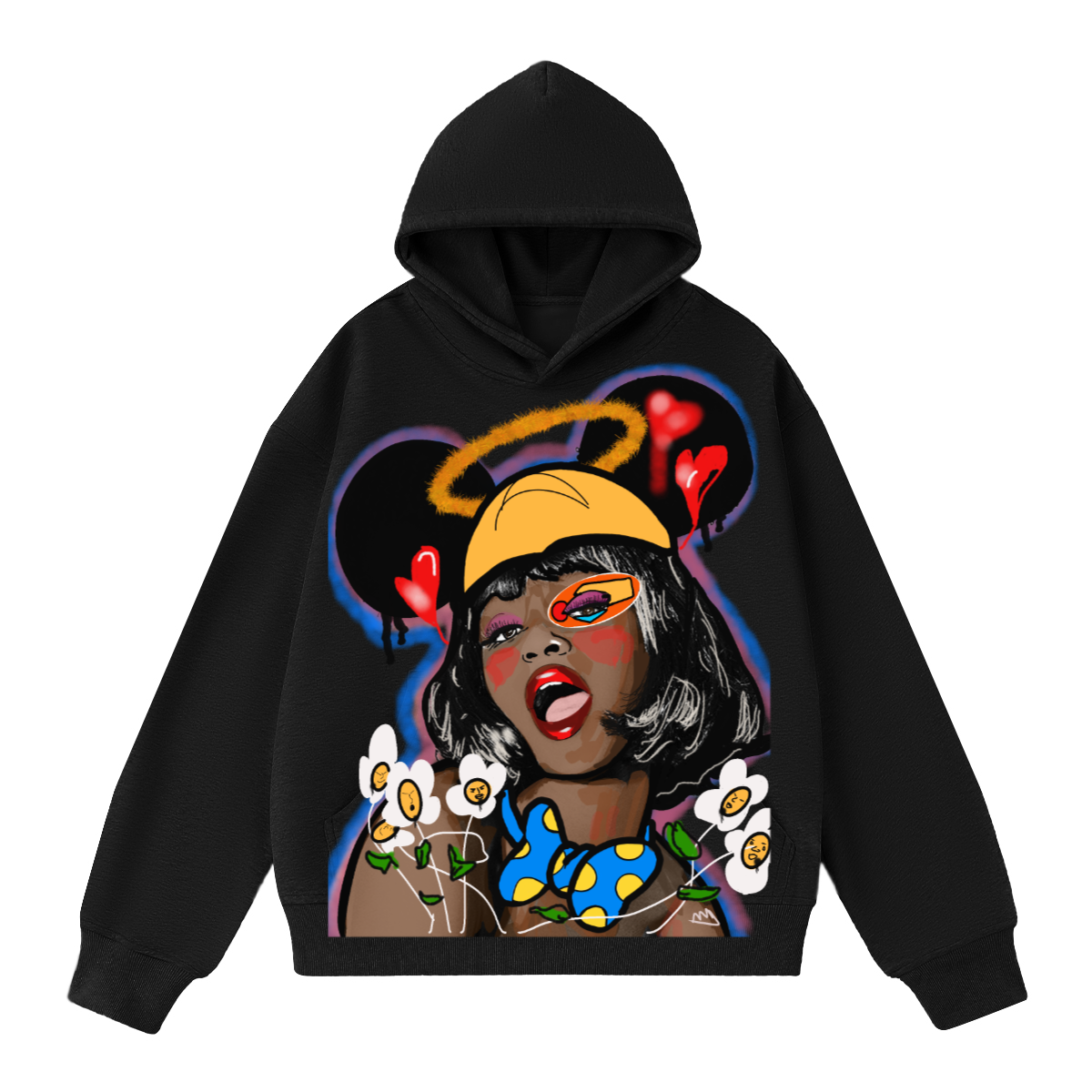 "Naomi Rambles " artpiece 400GSM Unisex Heavyweight Cropped Hoodie