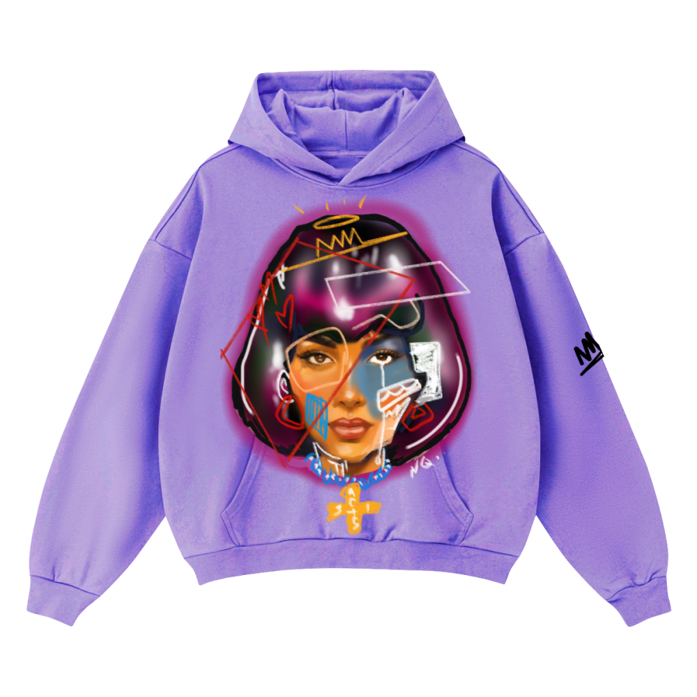 Unisex SALT Cropped Drop Shoulder Heavyweight Oversized Hoodie(460GSM)