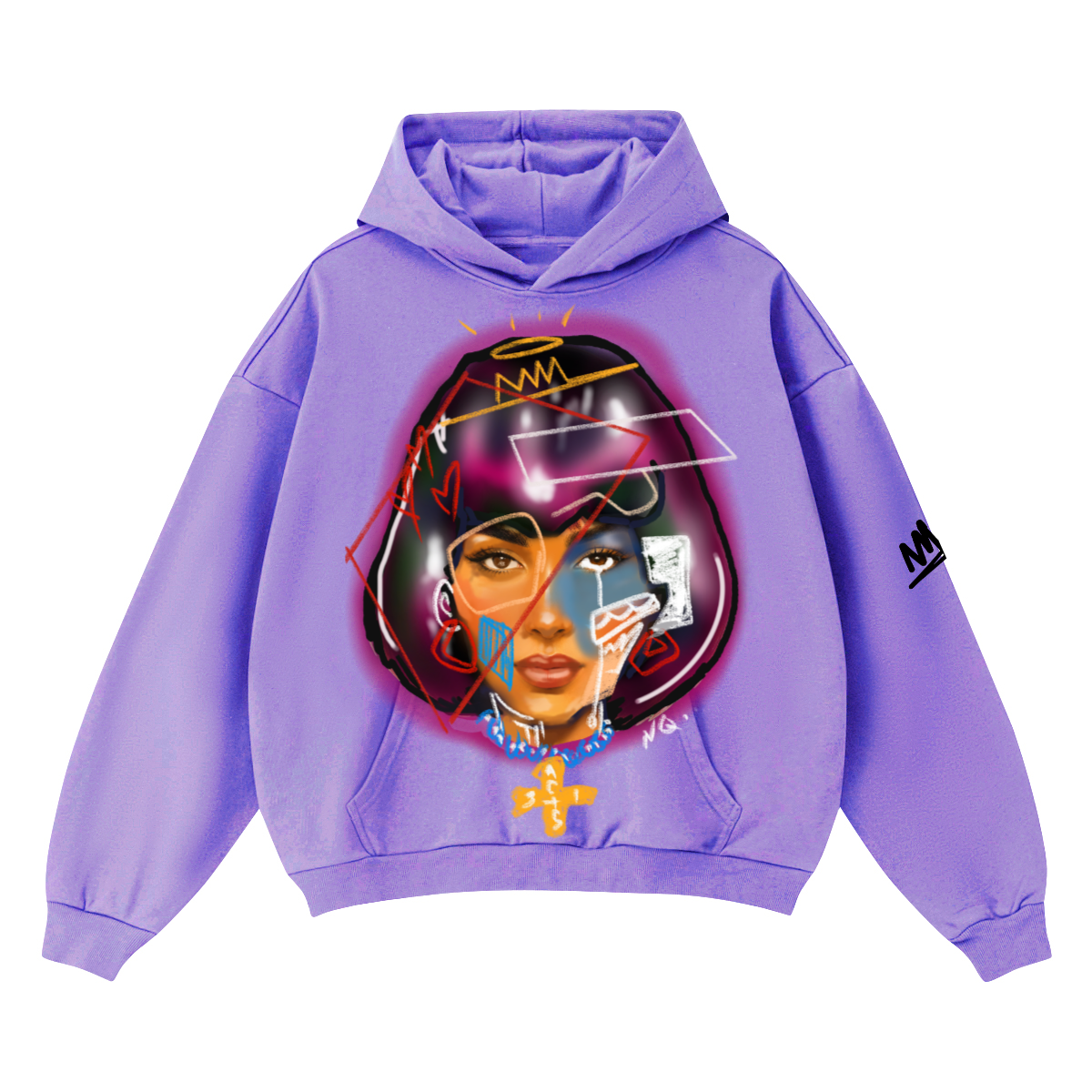 Unisex SALT Cropped Drop Shoulder Heavyweight Oversized Hoodie(460GSM)