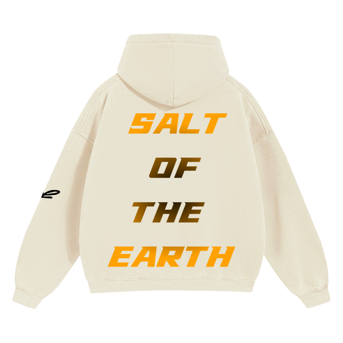 Unisex SALT Cropped Drop Shoulder Heavyweight Oversized Hoodie(460GSM)