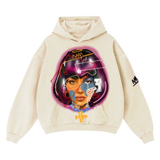 Unisex SALT Cropped Drop Shoulder Heavyweight Oversized Hoodie(460GSM)