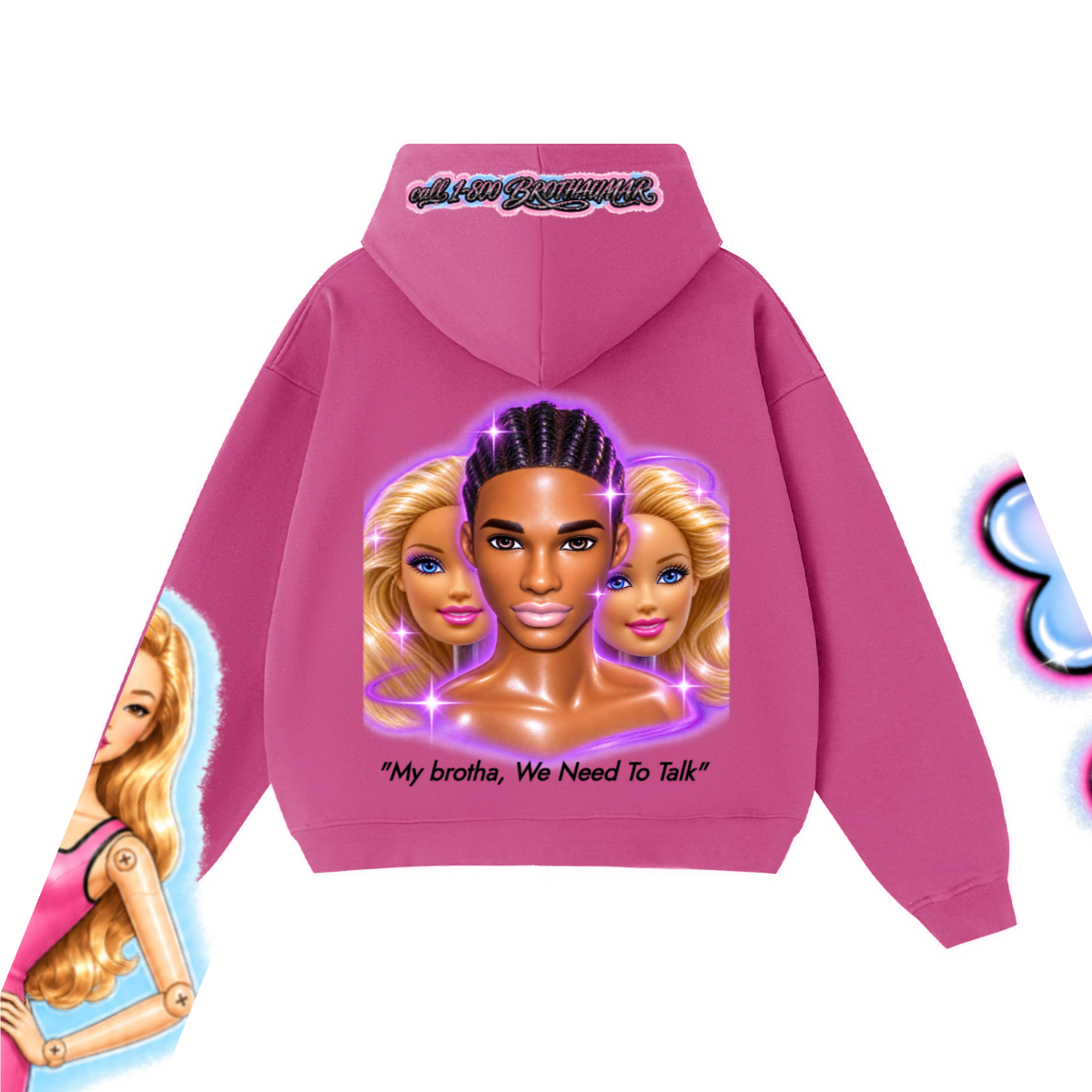 "Kenny Ken Call Umar " Heavyweight Cropped Oversized Zip-Up Hoodie (460GSM)