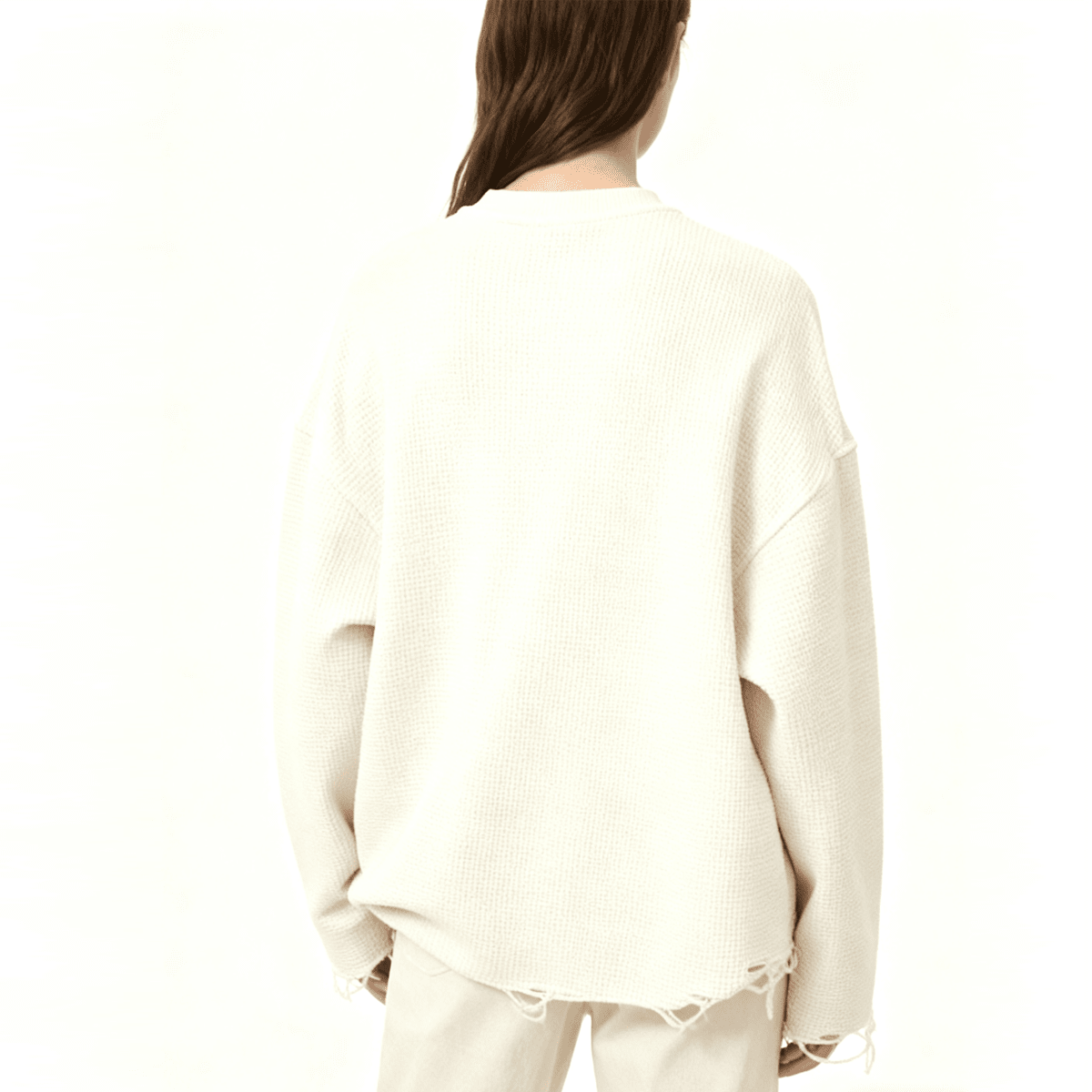 M.I.I.A Unisex Heavyweight Waffle Cropped Long-Sleeve Shirt (290GSM)