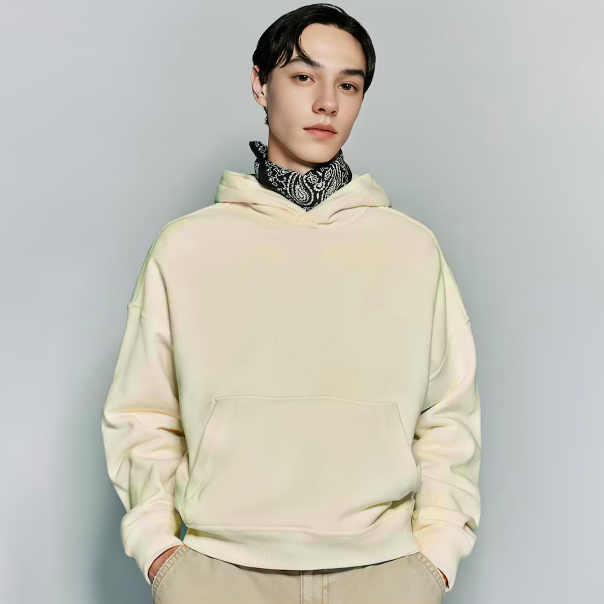 Unisex SALT Cropped Drop Shoulder Heavyweight Oversized Hoodie(460GSM)